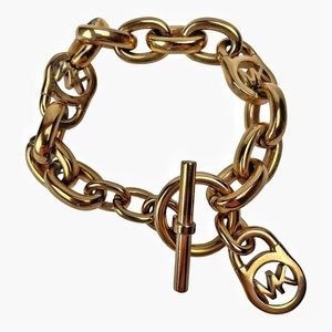 Michael Kors Gold Chainlink Toggle Bracelet